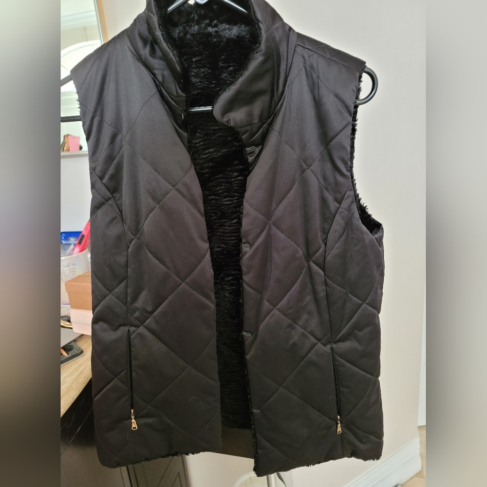 Puffer vest black reversible